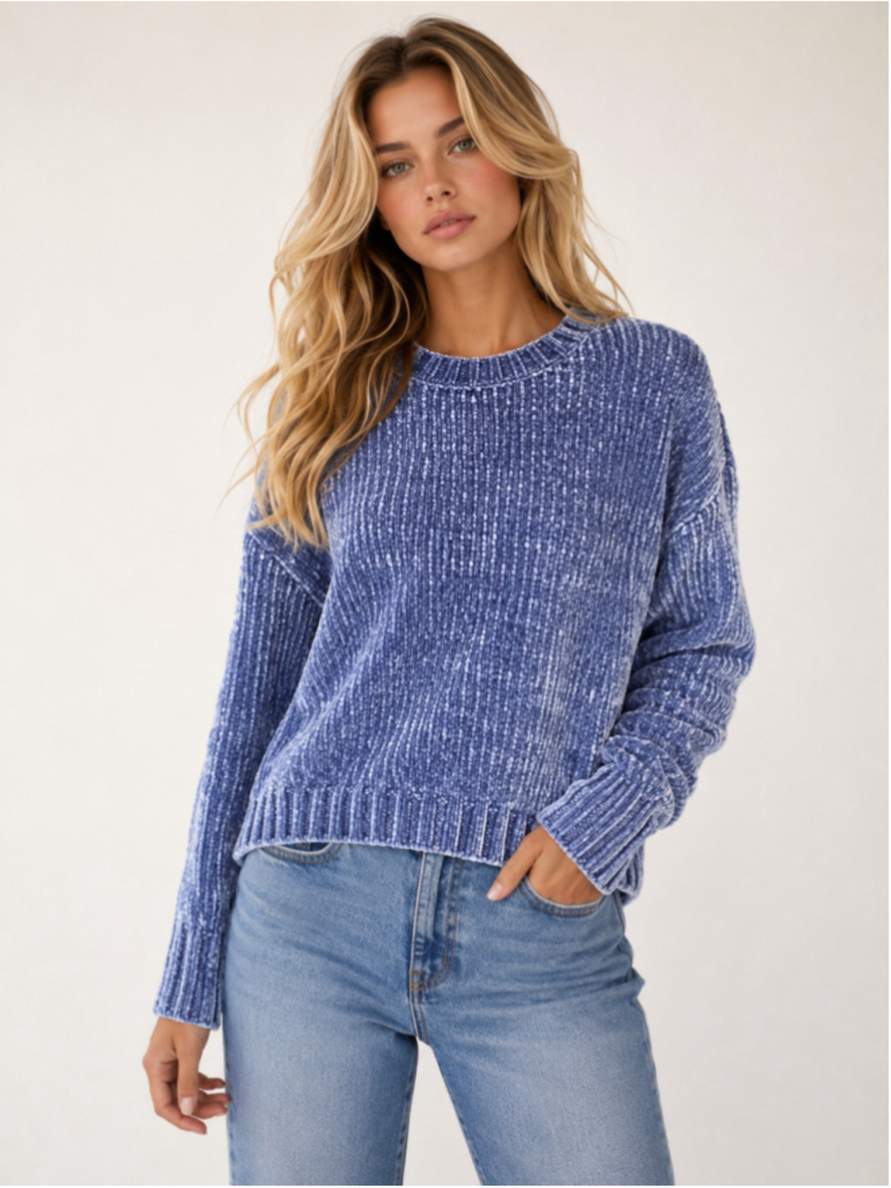 Cynthia Rowley Chenille Knit Sweater Coastal Nantucket Pullover Buttery Soft 90s